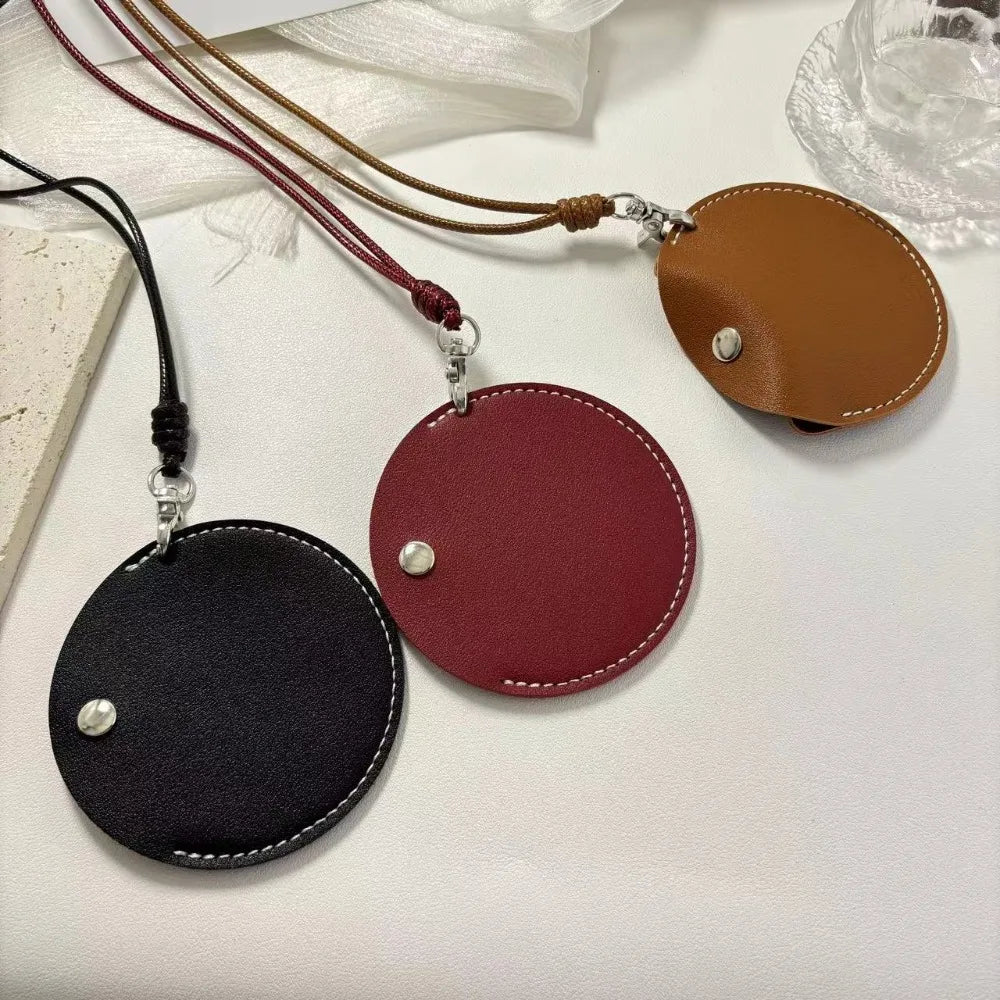 1PC Portable Headphone Organizer Bag Handy Small Object Storage Bag Hanging Neck Pouch Durable Multifunction Leather Coin Wallet
