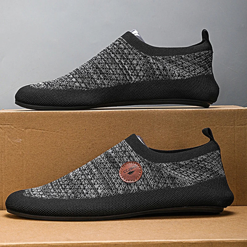 YRZL Mens Loafers Thin Bottom Mesh Summer Lightweight Driving Moccasins Slip on Casual Shoes for Men Comfortable Walking Shoes