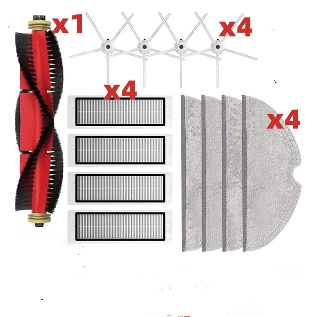 Brush Mops Hepa Filters for Roborock S5 S50 S502 S55 S6 S6 Pure E4 for Robot 1S SDJQR01RR Vacuum Cleaner Accessories