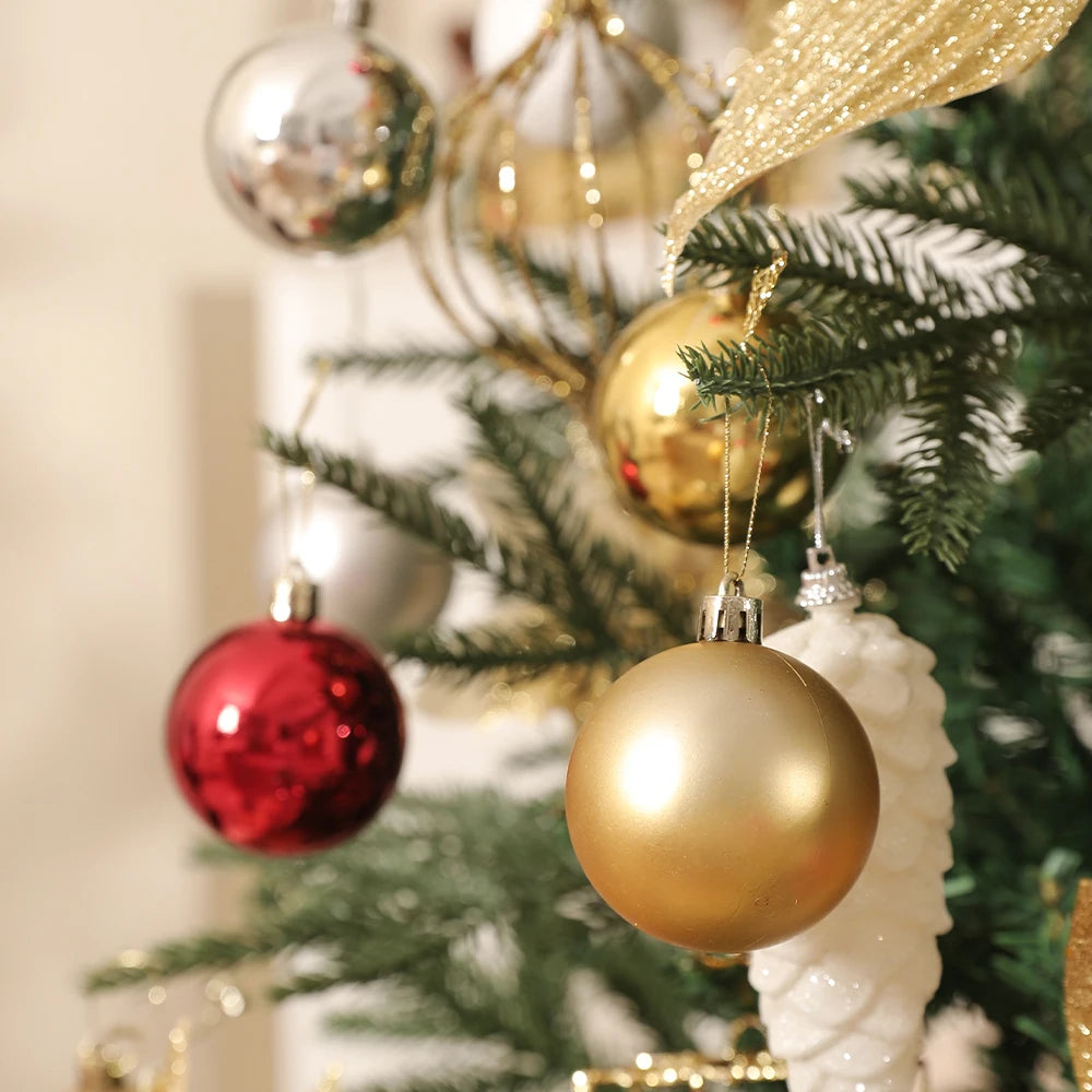 24Pcs/Box 3-4cm Christmas Balls Christmas Tree Ornament Ball Xmas Hanging Tree Pendant Home Party Decor New Year Gifts