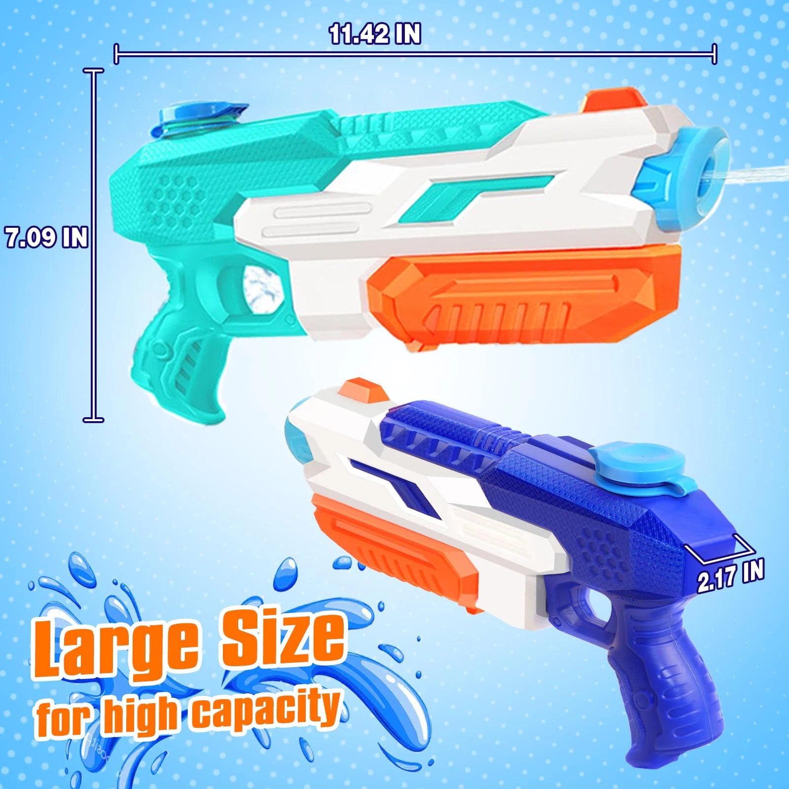 530cc Water Gun Toys for Kids Adult Squirt Blasters Super WaterGun Soaker with Long Range for Summer Outdoor Swimming Pool Beach