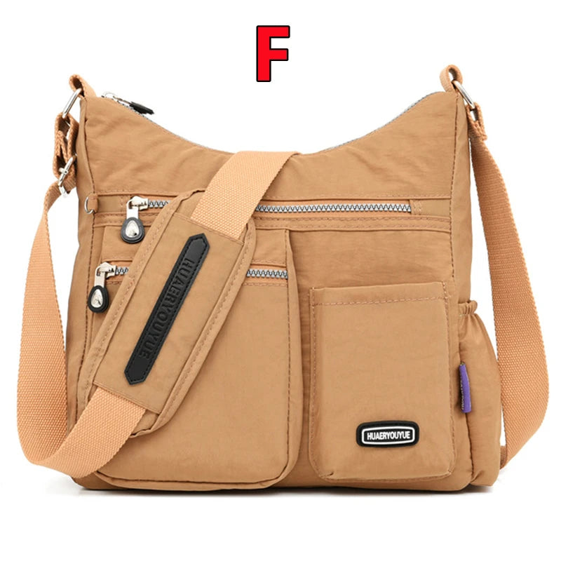 Fashion Women Crossbody Bag Nylon Waterproof Handbag Female Simple Shoulder Bag Travel Large Capacity Messenger Bag Purse Bags