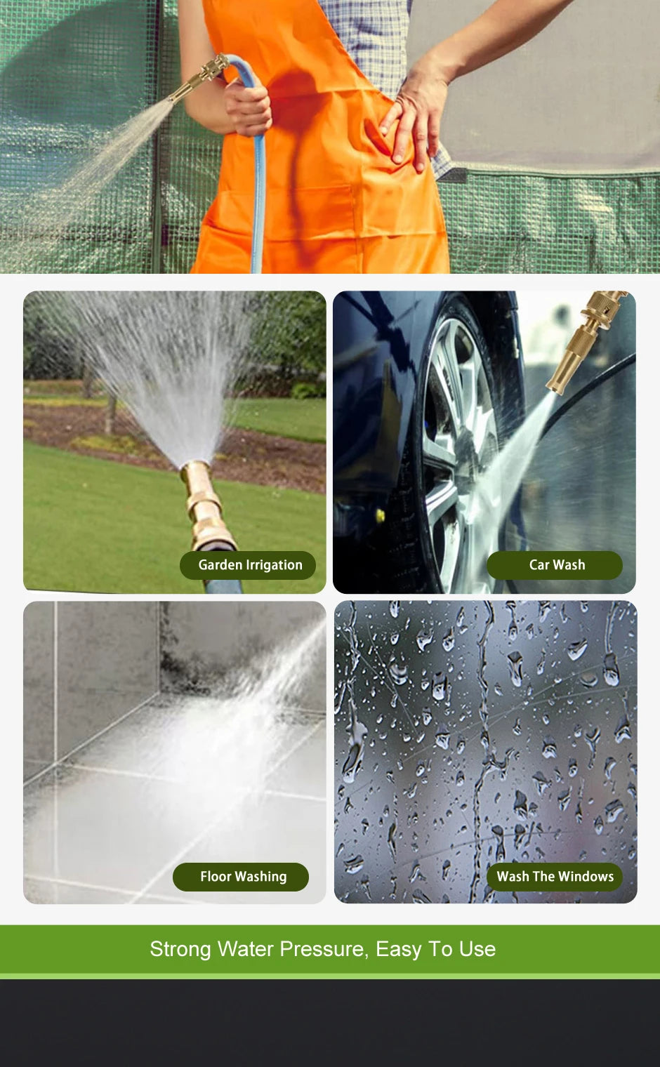 Car Washing Water Gun High Pressure Garden Vegetable Gadgets Sprinkler Nozzles Irrigation Watering System Farming Supplies