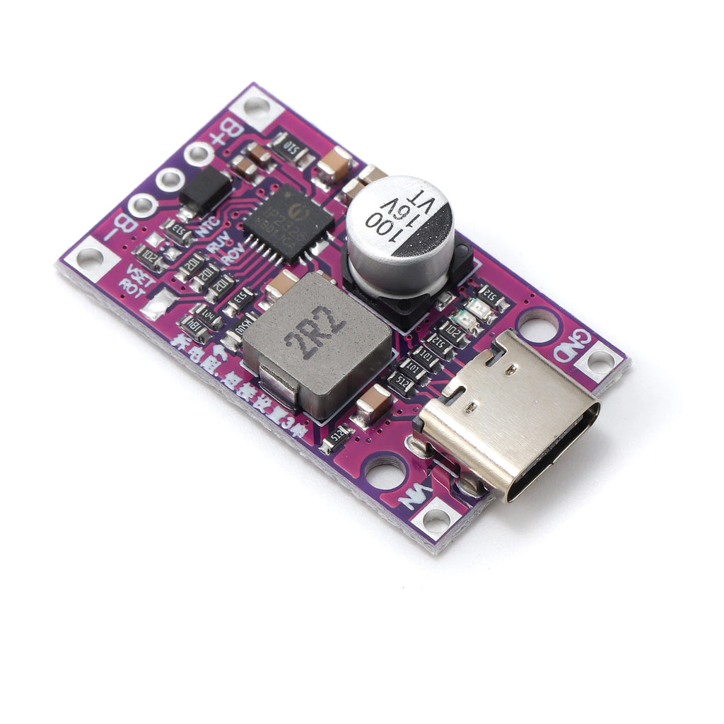 Type-C USB 2/3S BMS 15W 8.4V 12.6V 1.5A Lithium Battery Charging Boost Module With Balanced Support Fast Charge With Indicator