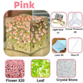 DIY Tulip Mirror Cube Lamp Simulation Flower Bedroom Sleeping Table Lamp Handmade Craft Tulips Mirror Night Light Birthday Gift