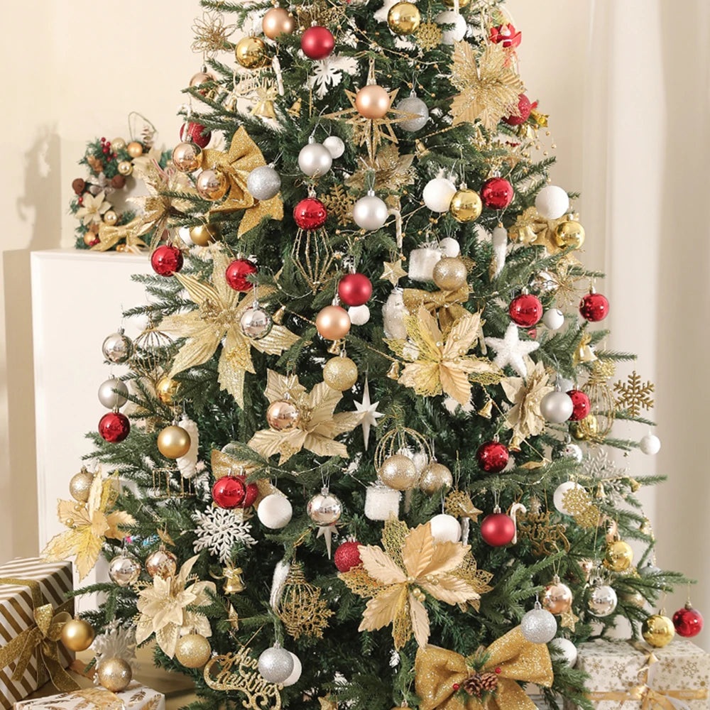 24Pcs/Box 3-4cm Christmas Balls Christmas Tree Ornament Ball Xmas Hanging Tree Pendant Home Party Decor New Year Gifts