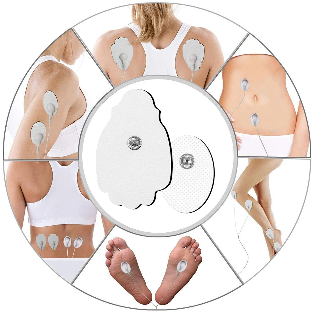 Electrostimulation Patches Tens Electrode Pads  for EMS Muscle Stimulator Electric Massager Replacement Conductive Gel Sticker