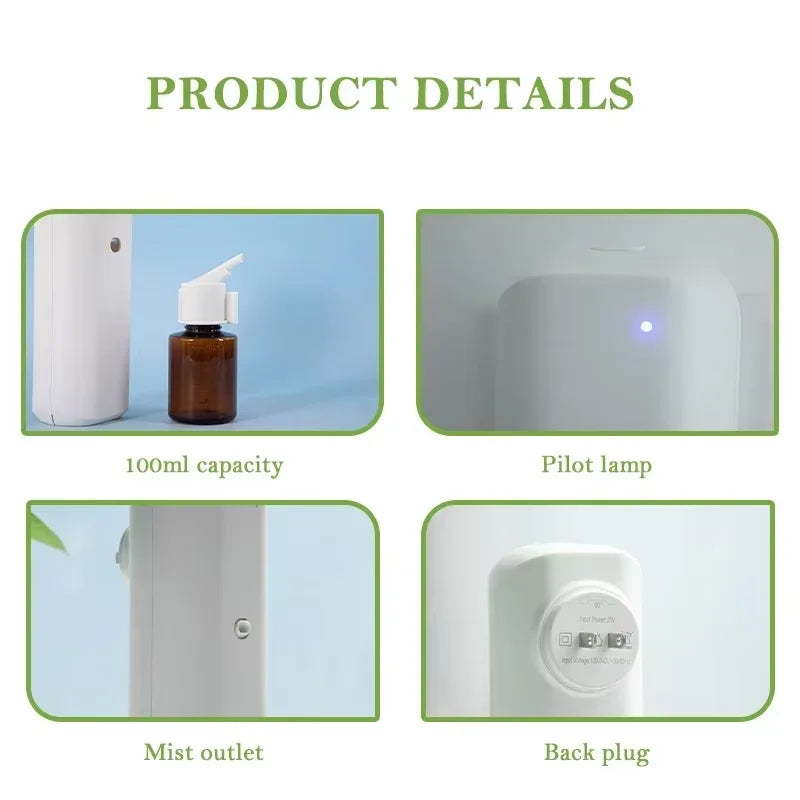 Sokketmodel Huisgeur Parfum Aroma Diffuser Kamerlugverfrisser 300m³ Bluetooth APP 100ML Essensiële Olie Kapasiteit