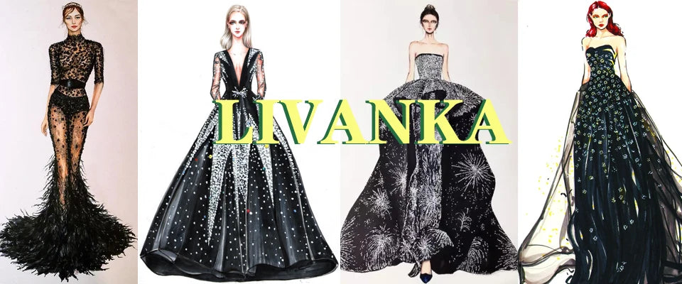 LIVANKA Charming Mermaid Petals Evening Dresses with Pearls Cloak Rhinestones Party Gown Vestido De Formatura Customized