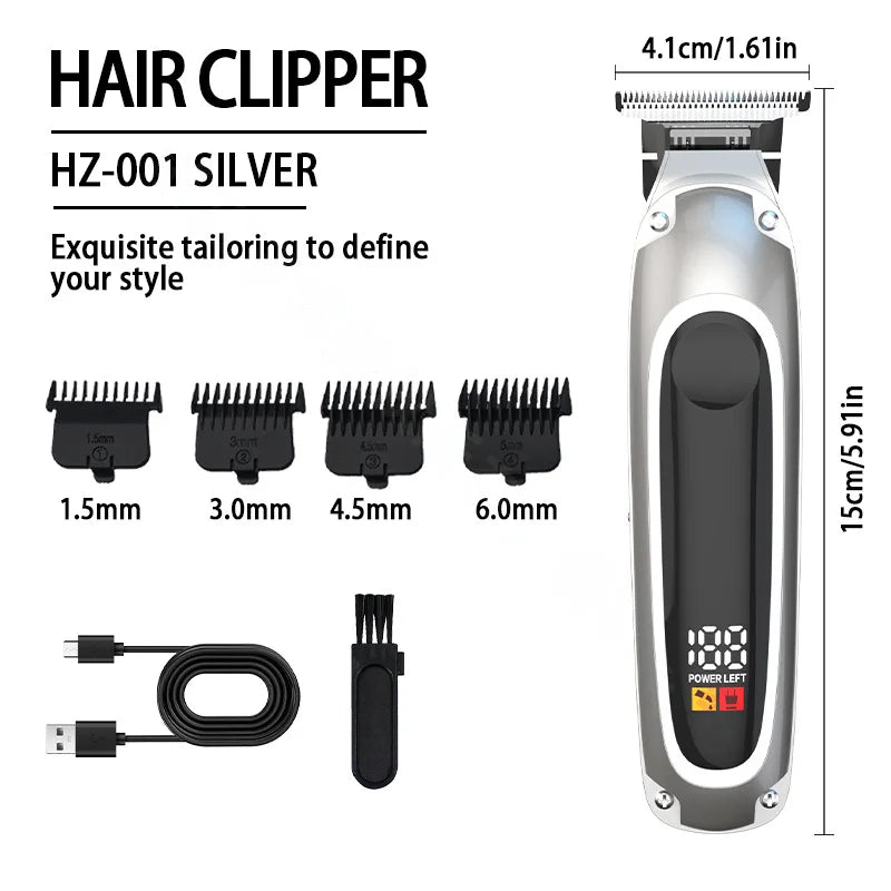 Hair Clipper New Men's Hair Trimmer Beard for Men Hair Clipper Rechargeable Electric Trimer Zero Gap Haircut Kit Machine Shaver
