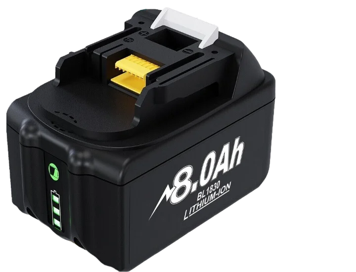 For Makita BL1830 Replacement Battery 18V 8000mAh Li-ion Compatible with BL1860 BL1850 BL1840B Power Tools + 6A Fast Charger