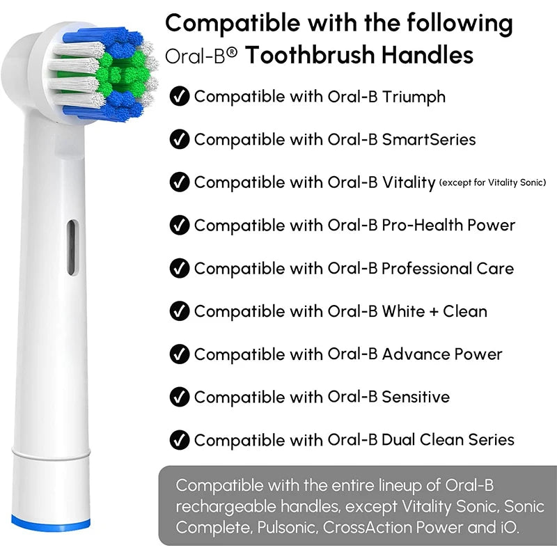 Professional Electric Toothbrush Brush Heads for Oral B Soft Replacement Head Refill Pro 500/1000/1500/3000/5000/7000/7500/8000