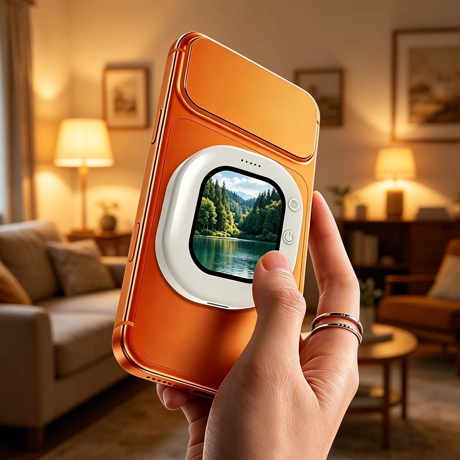 2026 Portable Smartphone Selfie Screen Casting Device for Phone Rear Camera Wireless Selfie Vlog Live Monitor for iPhone Android