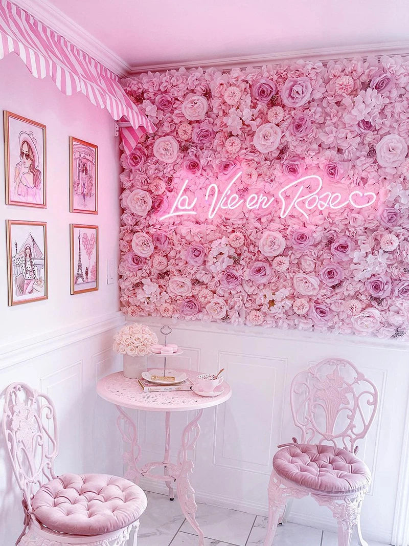 Silk Rose Flowers 3D Backdrop Wall Wedding Decoration Artificial Flower Wall Panel for Home Decor Backdrops Baby Shower