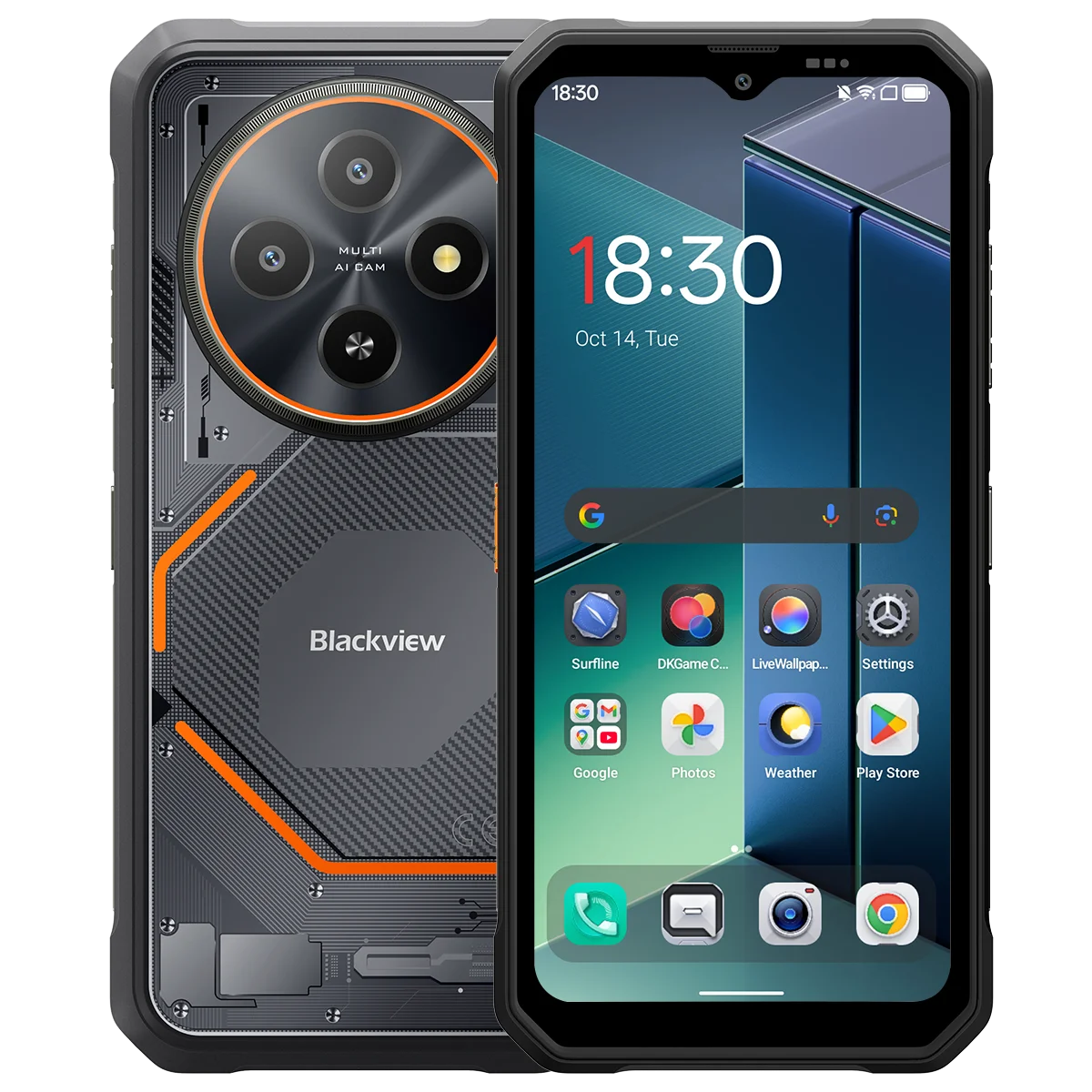 OSCAl Blackview FORT 2 Smartphone, 6.56" HD+ IPS Display,MediaTek Helio G81 Processor,5000mAh Battery,Rugged Mobile Phone