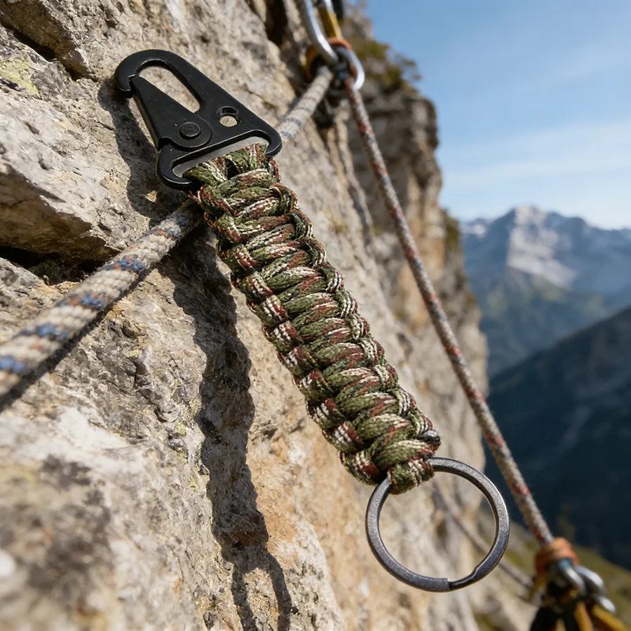 4 Styles Men Paracord Keychain Selected High Quality Outdoor Hiking Umbrella Ropes Adventure Camping Backpack Ornament Pendant