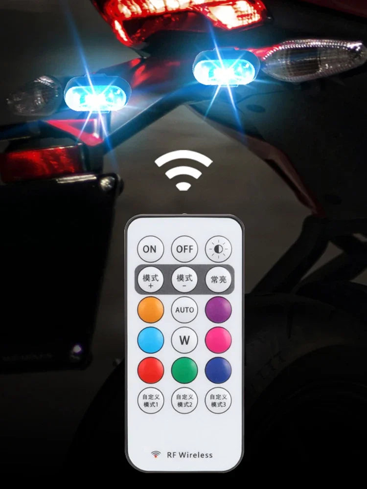 RGB Led Scooter Flitsligte Fiets LED Flitsposisie Draadlose Lig Vliegtuig Helikopter Waarskuwingsligte Toebehore