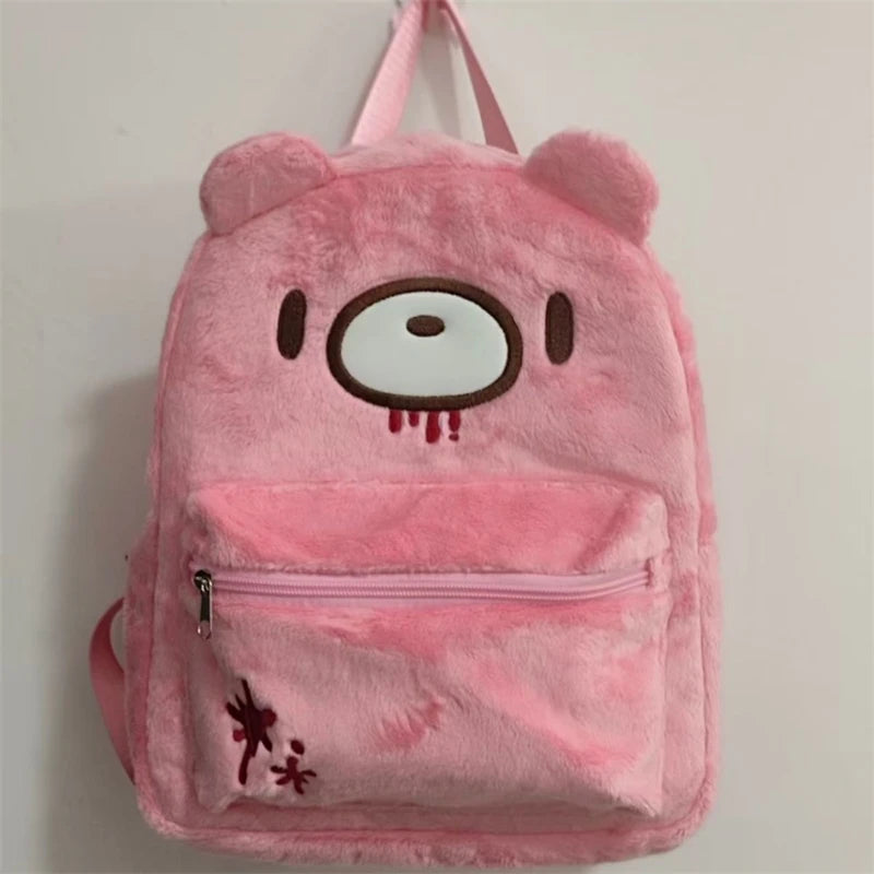 Gloomyed Violented Bear Backpack Cute Cartoon Japanese Large Capacity Backpack For Girls And Students Schoolbag Casual Daily Use