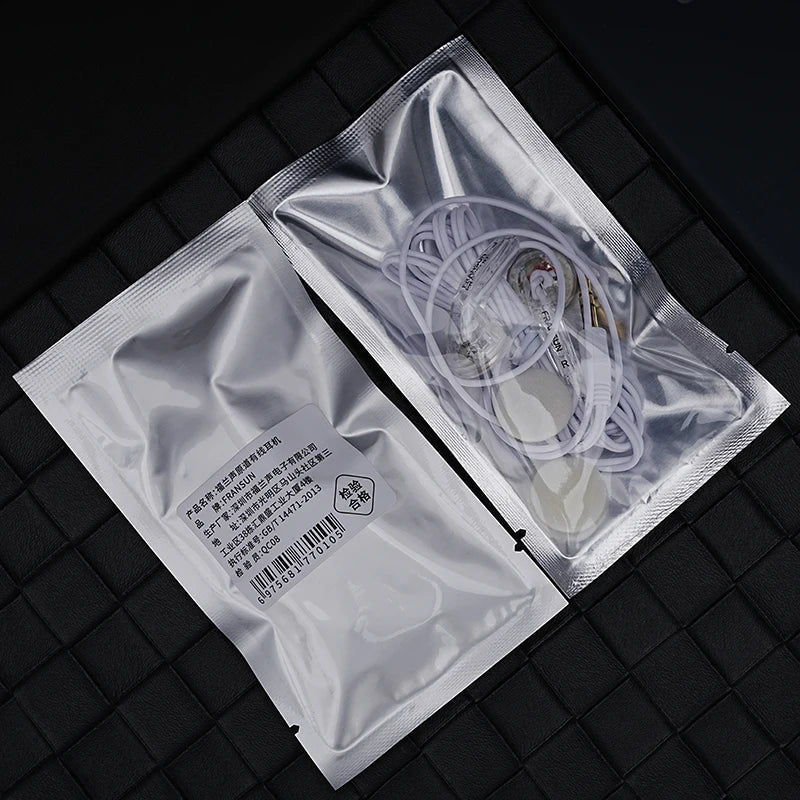 Fransun 1st Gen Flat-Head Earphones 15.4mm Dynamic Driver Earbuds 15.4mm Dynamic HiFi Sound Tears-of-Regret Headphones With Mic