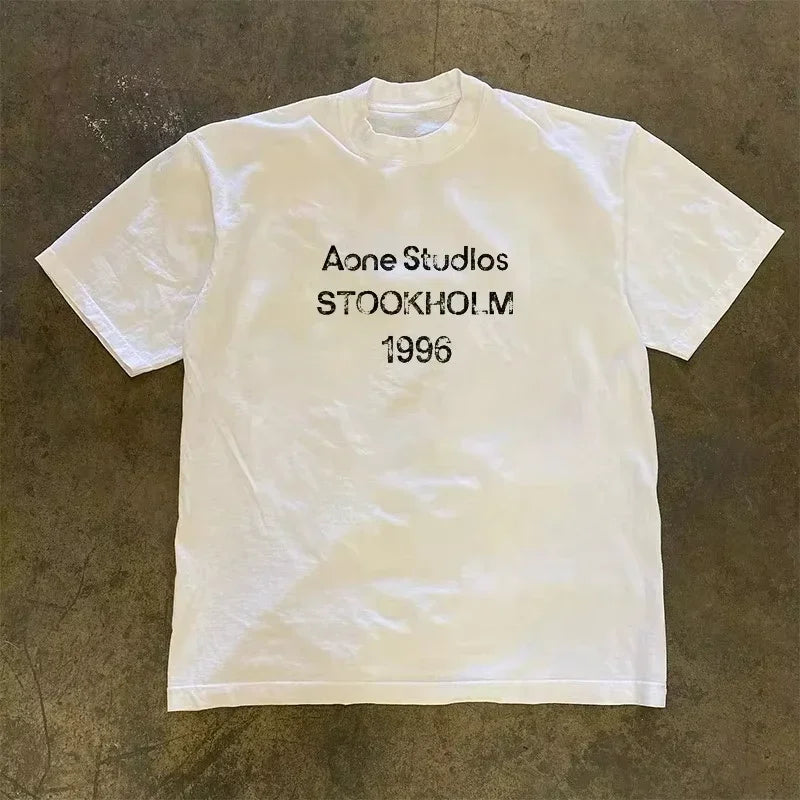 2026 Summer Fashion Trend Luxury Brand Letter Printed T-shirt Men's and Women's Cotton T-shirt Short Sleeved T-shirt Unisex Top