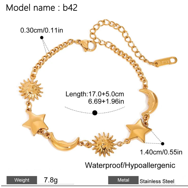 2026 Classic Snake Chain Bracelets Women Trend Gold Plated Stainless Steel Cuban Chain Bracelet Trendy Female Gifts Jewelry