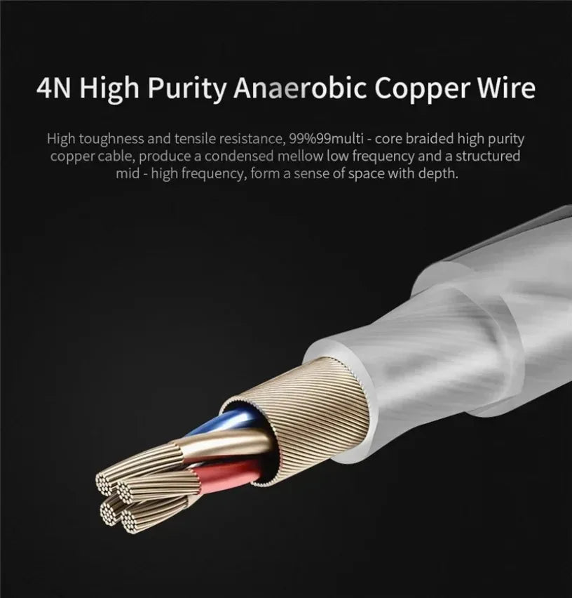 QKZ AK3 FiLe Wired Earphone with Microphone HiFi Music Monitor Bass Headphones Noise Cancelling Headset For Sport Gaming Earbuds