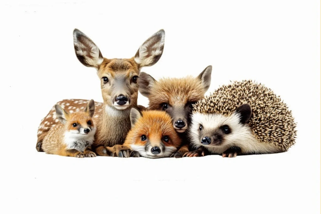 1PC  New fully transparent simulation fox, deer, hedgehog, glass stickers for living room, bedroom, kitchen, balcony, home decor