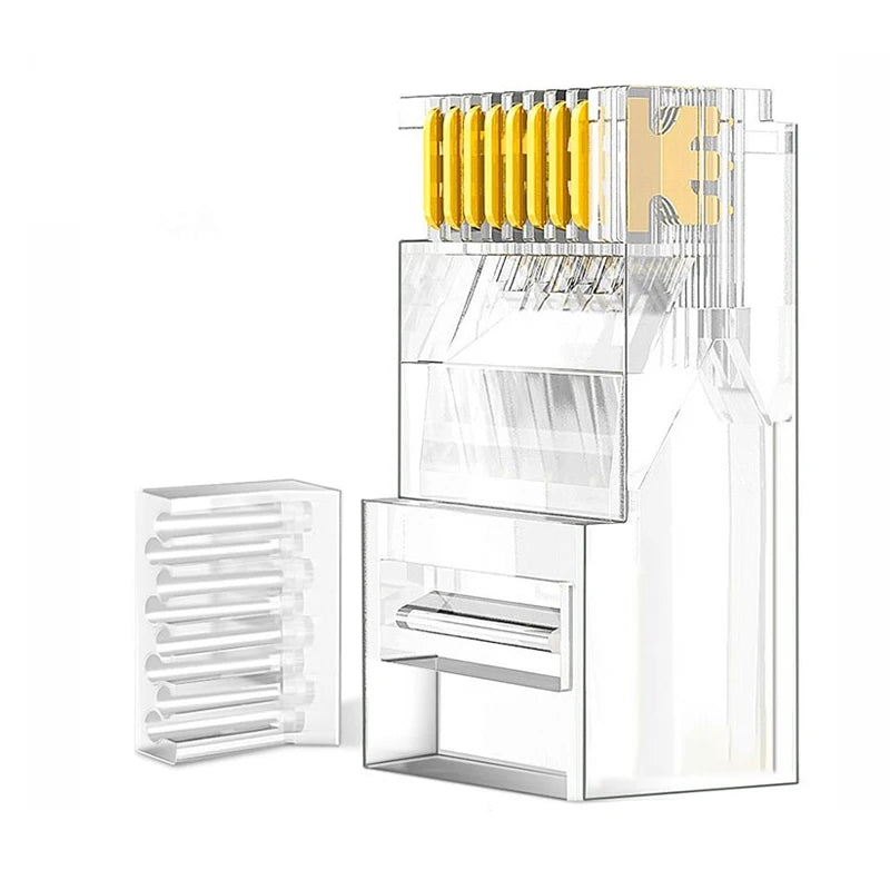 ZoeRax 50pcs Cat6 RJ45 Ends Cat6 Connector, Cat6 / Cat5e RJ45 Connector, Ethernet Cable Crimp Connectors UTP Network Plug