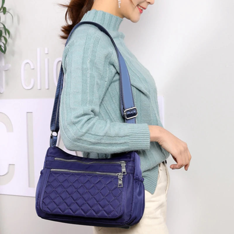 Yogodlns Women Nylon Shoulder Bag Waterproof Multi-pocket Zipper Bag Ladies Travel Messenger Bag For Designer Bolsa Feminina