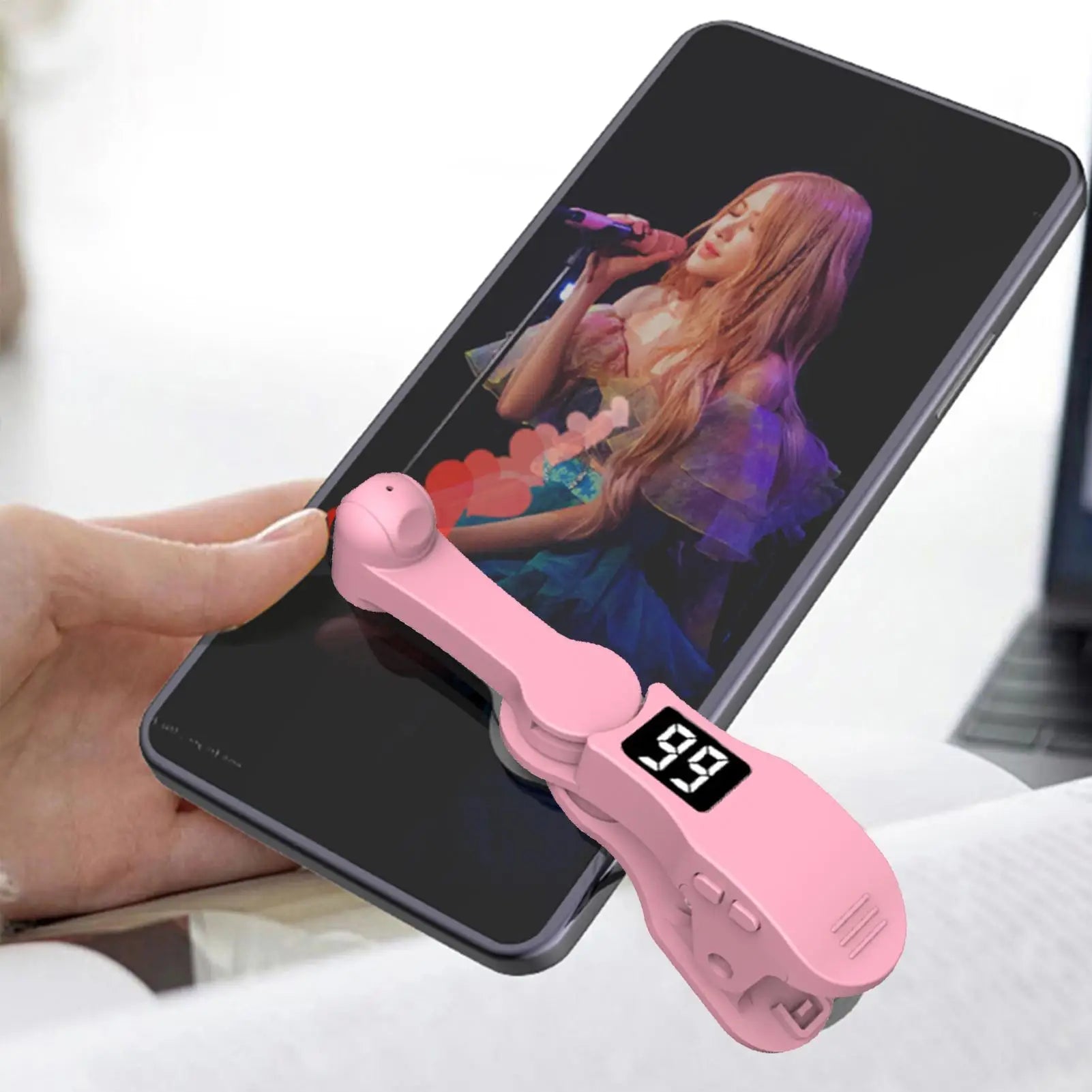 Outo Skermklikker vir Slimfoon Toepassings Video Regstreekse Uitsending Toestel USB Simulator Slimfoon Speletjie Skerm Raak Driepote Tikker