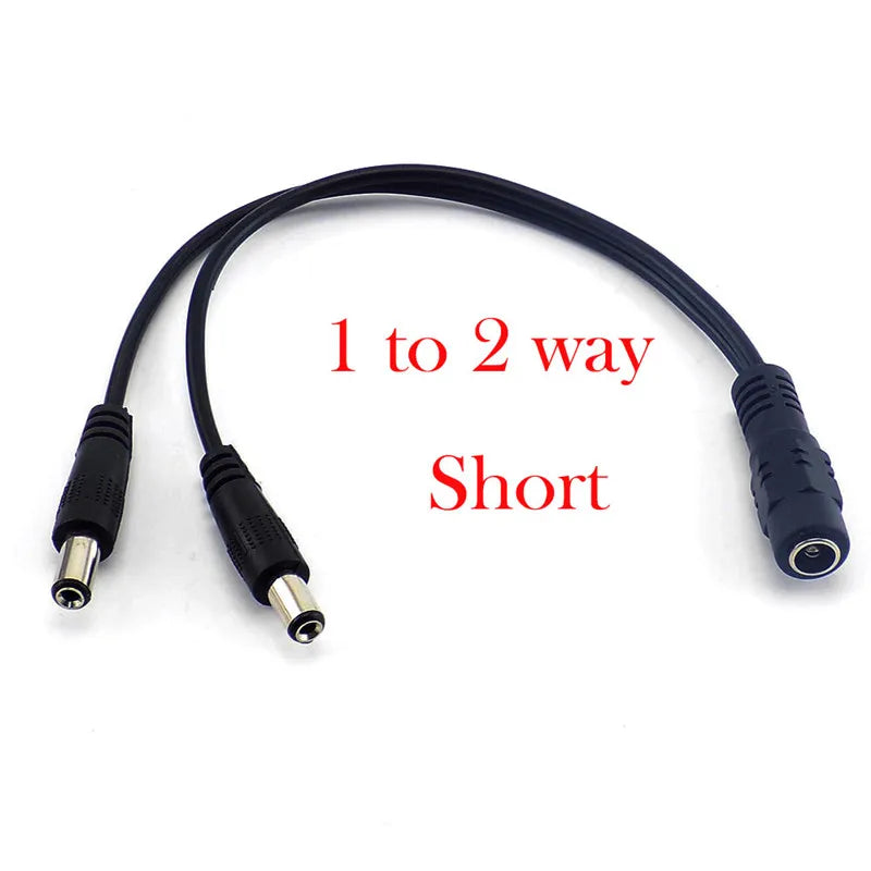 2.1*5.5mm 1 Buchse auf 2 3 4 5 8 Stecker DC-Stromverteilerkabel für CCTV-Überwachungskamera-Zubehör Netzteil 12V