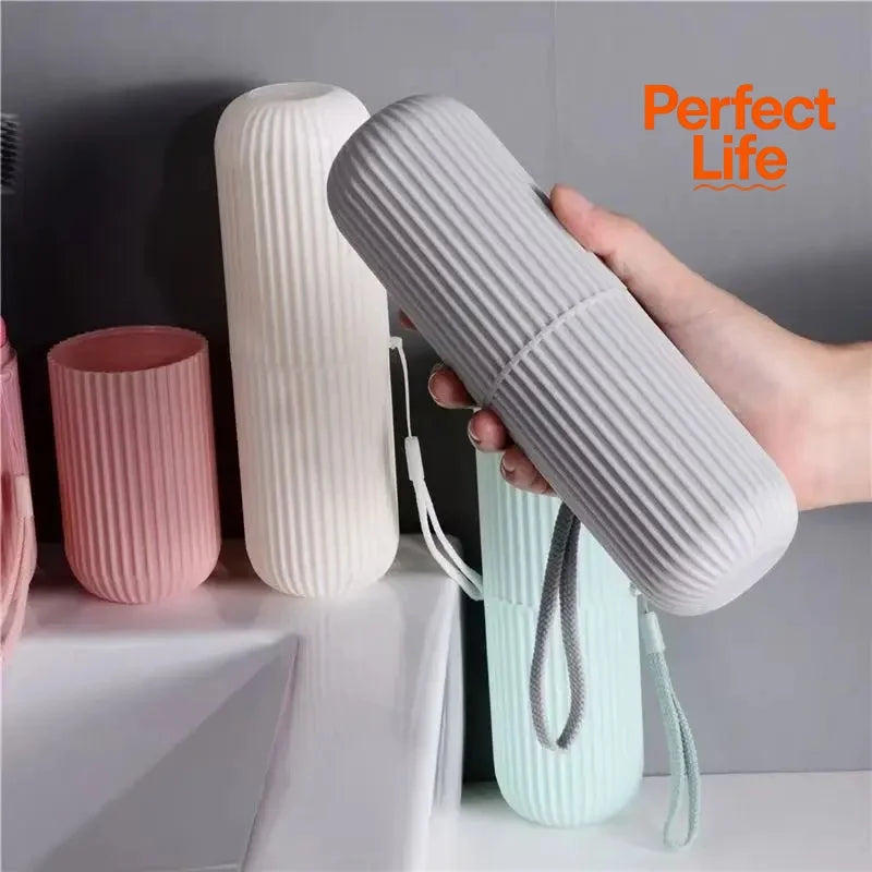 1/4Pcs Travel Camping Storage Box Organizer Travel Toiletries Storage Cup New Creat table Toothbrush Protect Holder Cup Case