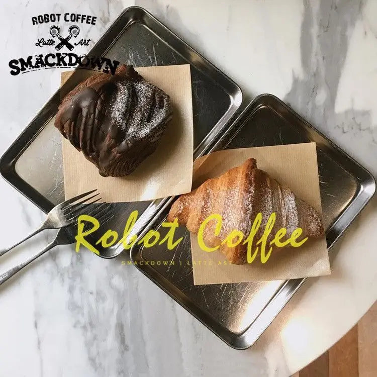 Nordic Stainless Steel Rectangular Coffee Shop Pallet Storage Disk Net Snack Cake Dish Dining Dessert Plate Kitchen Dish Tray