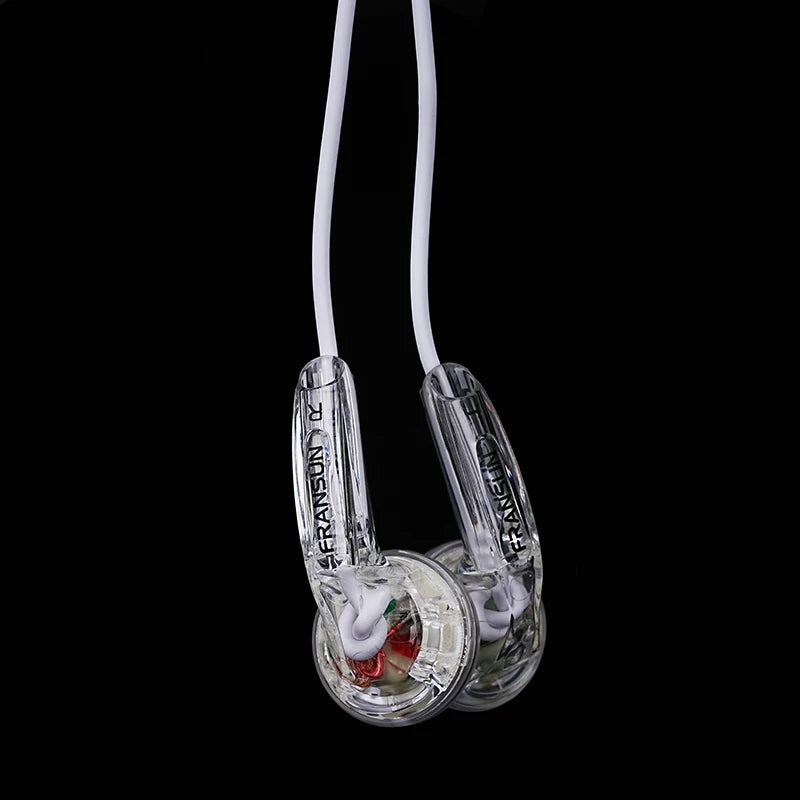 Fransun 1st Gen Flat-Head Earphones 15.4mm Dynamic Driver Earbuds 15.4mm Dynamic HiFi Sound Tears-of-Regret Headphones With Mic