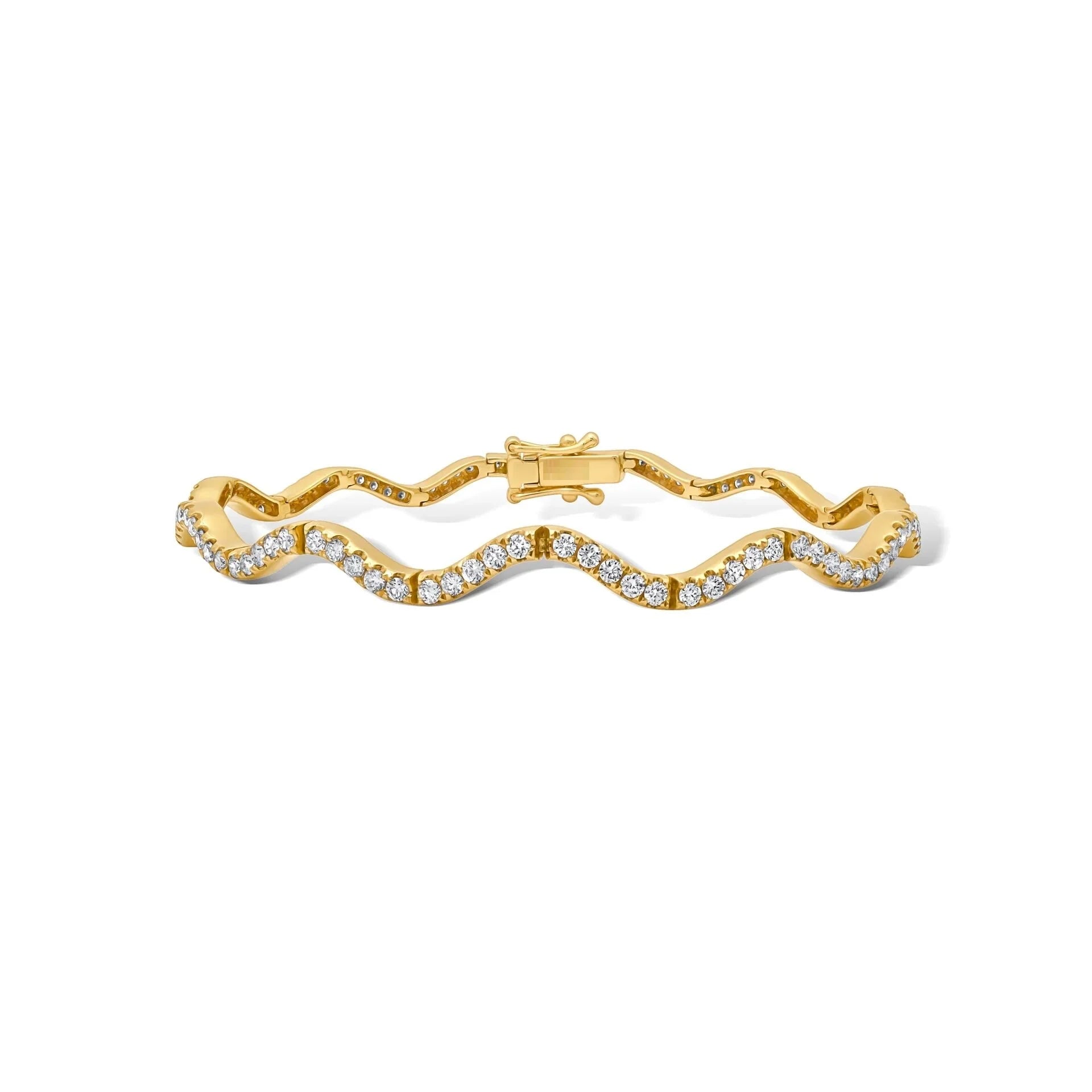 2026 New Arrived Trendy Women Jewelry Set Micro Paved CZ Curved Bar Wave Charm Chain Braelet Choker Necklace