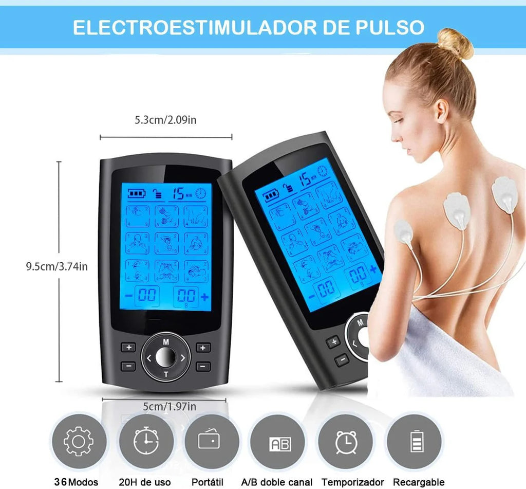 Tens Massager Electric Muscle Stimulator 36-Mode EMS Acupuncture Body Massage Therapy Electrostimulator Slimming Machine