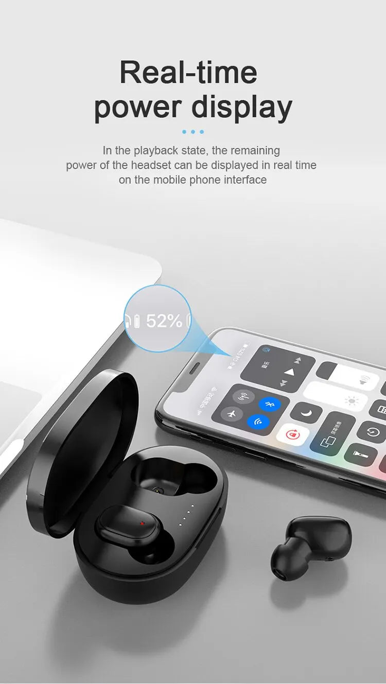 TWS Headset HiFi Stereo Wireless Earphones Sport Music Bluetooth 5.1 Headphones Noise-Canceling Earbuds For iPhone Xiaomi Huawei