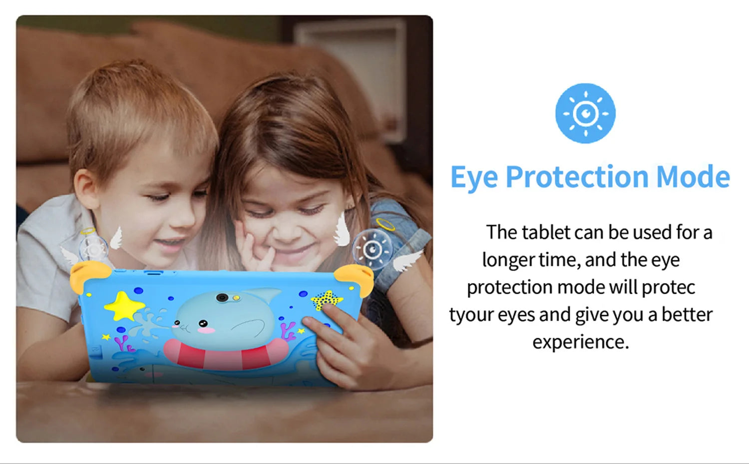 New 7 Inch 5G Pad Cartoon Pattern Kids' tablets Android Learning Education Tablet PC Kids-Proof protective Case Tablet 4000mAh
