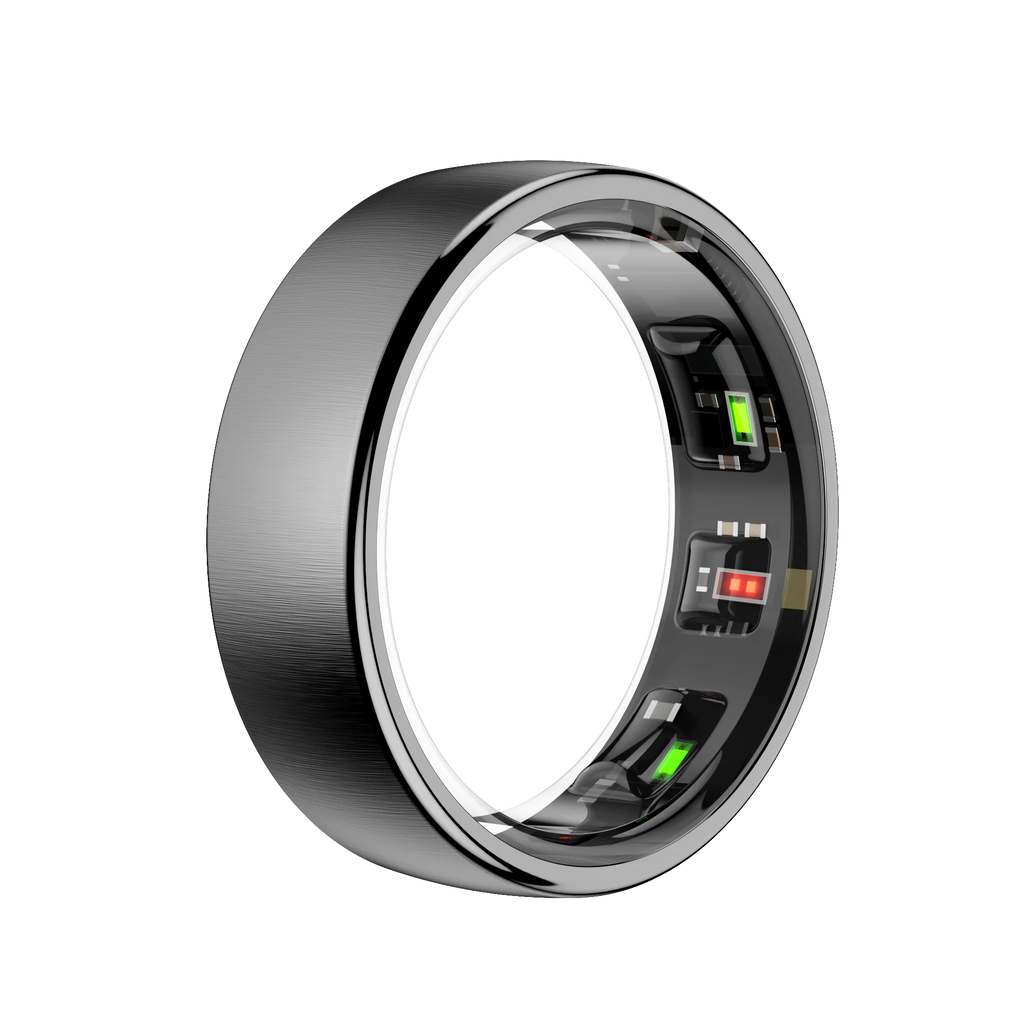 Slim Ring Mans Vroue met Laaikas, Hartklop Bloedsuurstof, Vel Temperatuur Monitor, 5ATM Waterdig vir Android iOS