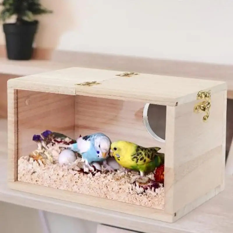 Bird Nesting Box Parrot Nesting House Parrot Breeding Mating Box Wooden Bird Nesting House For Parrot Parakeet Budgies Lovebirds
