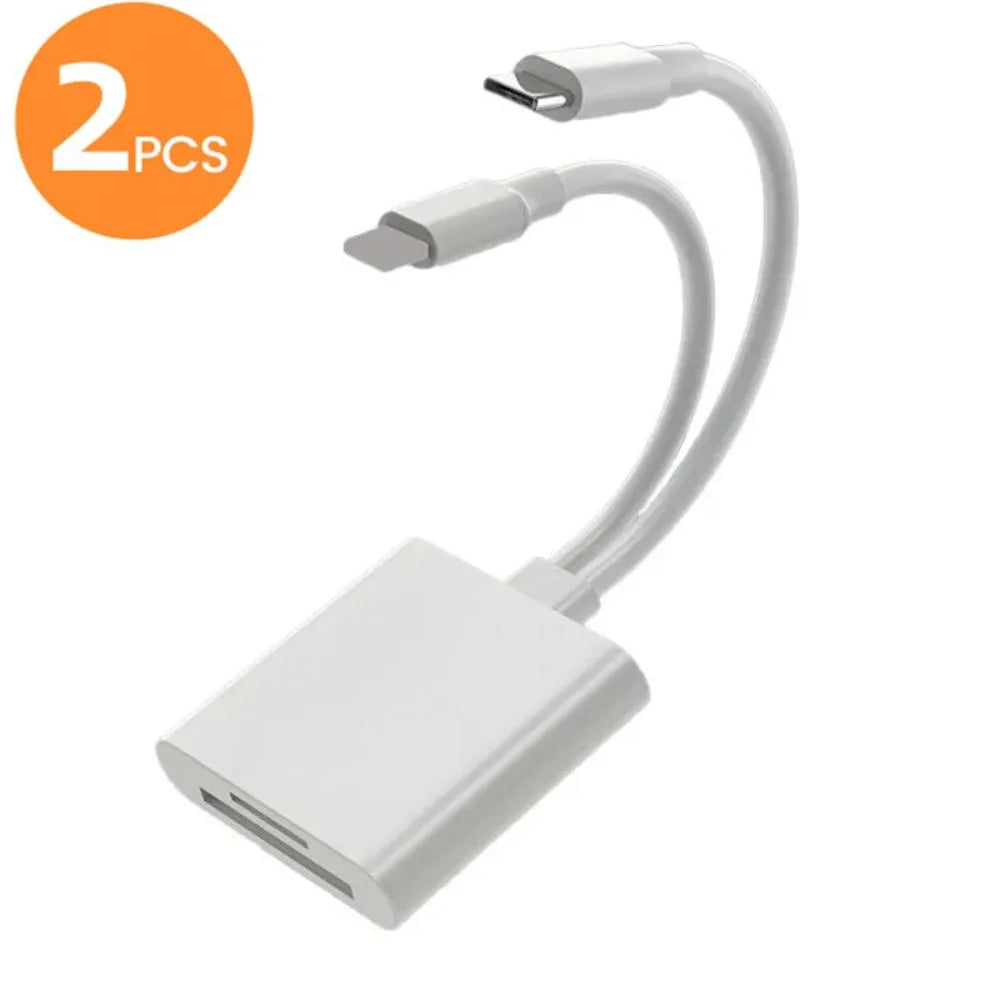 3-in-1 Lightning TypeC To SD & TF Card USB Camera AdapterFor iPhone iPad Card Reader USB Dongle for USB Flash Plug Play