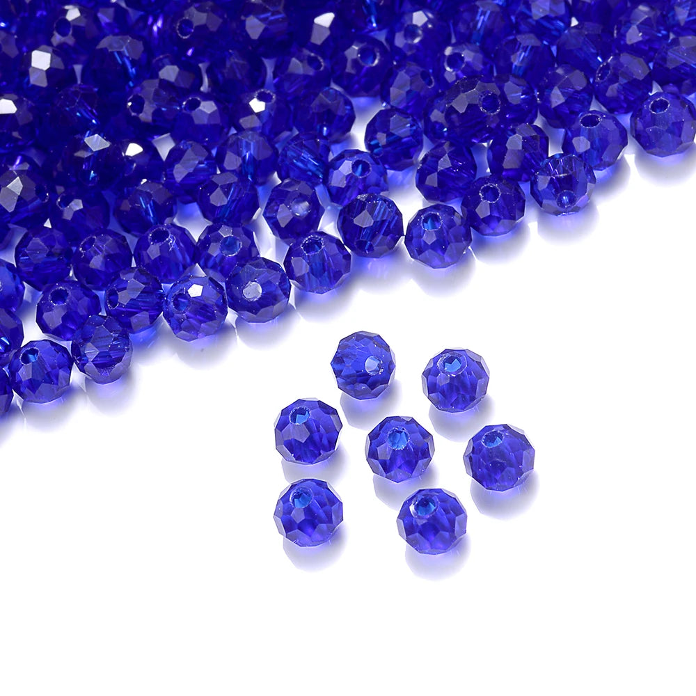 Cicifu Mix Green 3/4/6mm 40/120pcs Rondelle Austria Faceted Crystal Glass Beads Round Loose Beads for Jewelry Making Finding