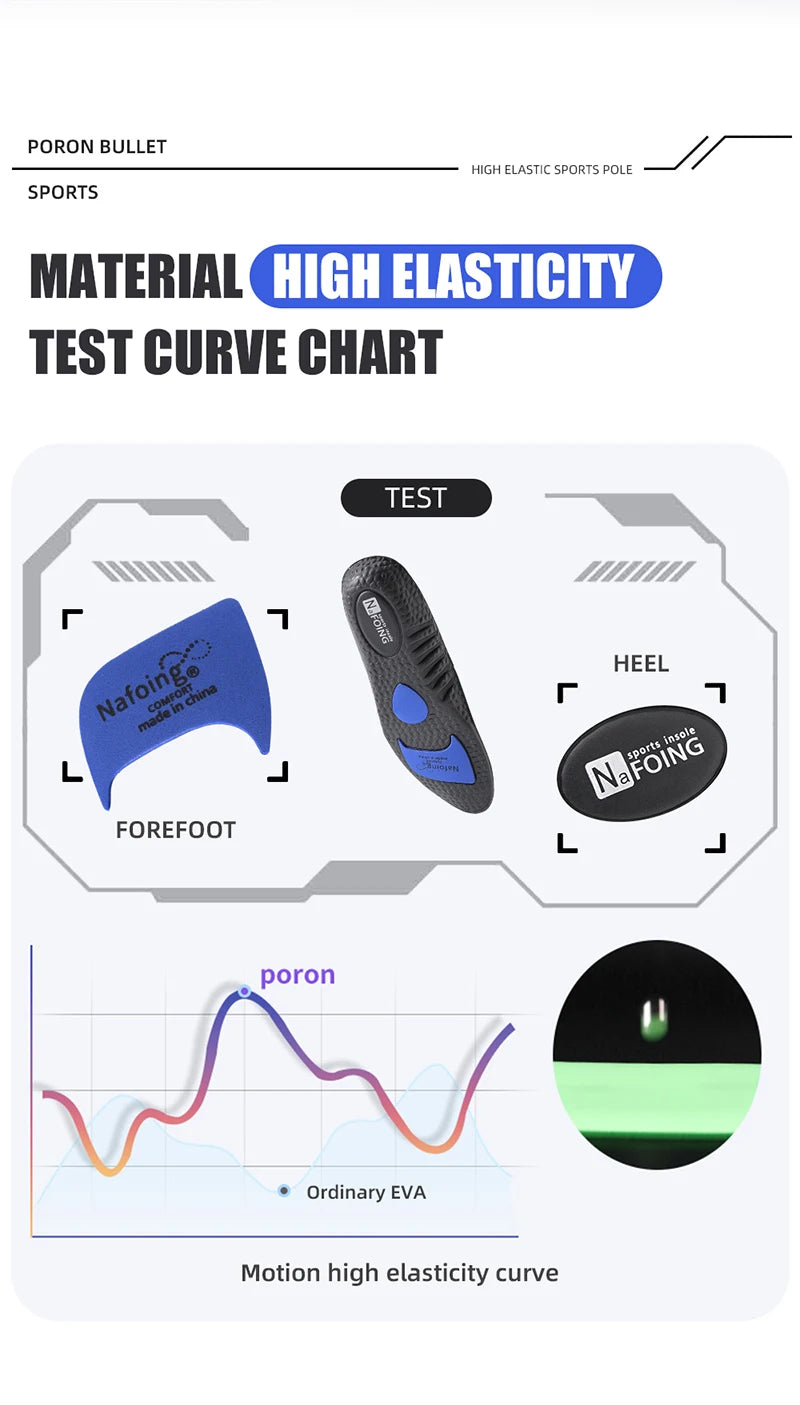 1 Pair Sports Insoles Elastic Running Insole For Shoes Arch Support Insole Absorption Deodorant Breathable Insoles