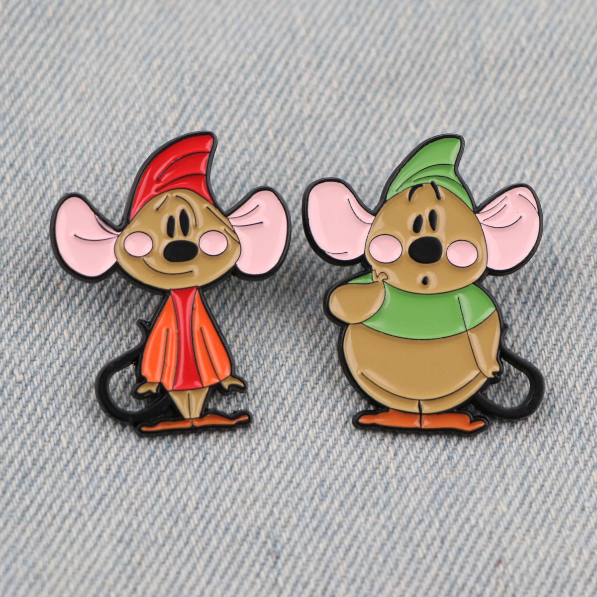 Fairy Tale Enamel Pins Cute Cartoon Mouse Brooches for Backpacks Clothing Lapel Badges Anime Jewelry Gift for Kids Women