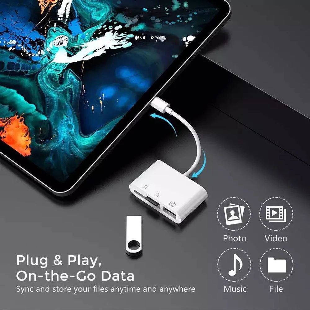 Type C OTG Adapter TF/SD Card Reader For Xiaomi Oneplus iPhone OPPO POCO Cell phone Accessories 3 in 1 USB C to A Connector
