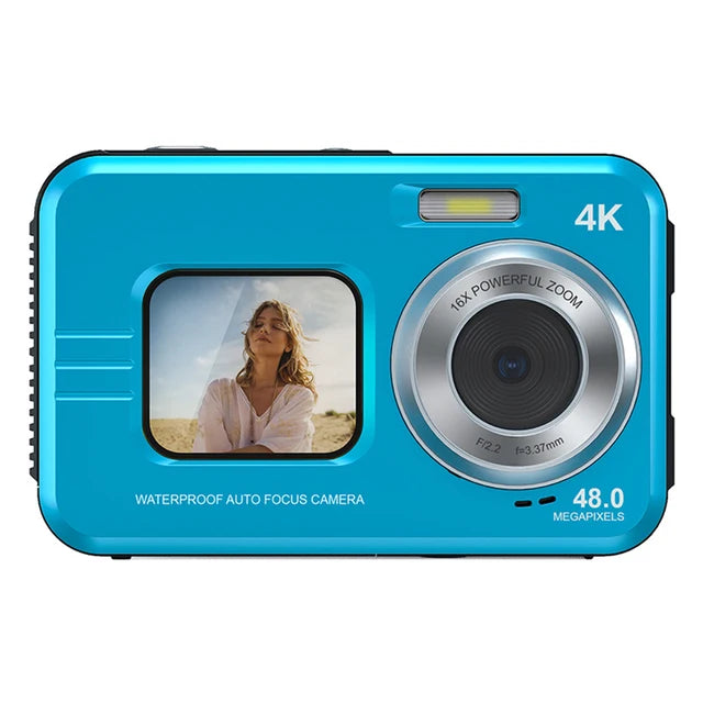 Waterproof High-Definition Camera 48 MP 2.7 Inch Video Camera Dual Screen 16X Zoom For Outdoor Sports Digital Camera