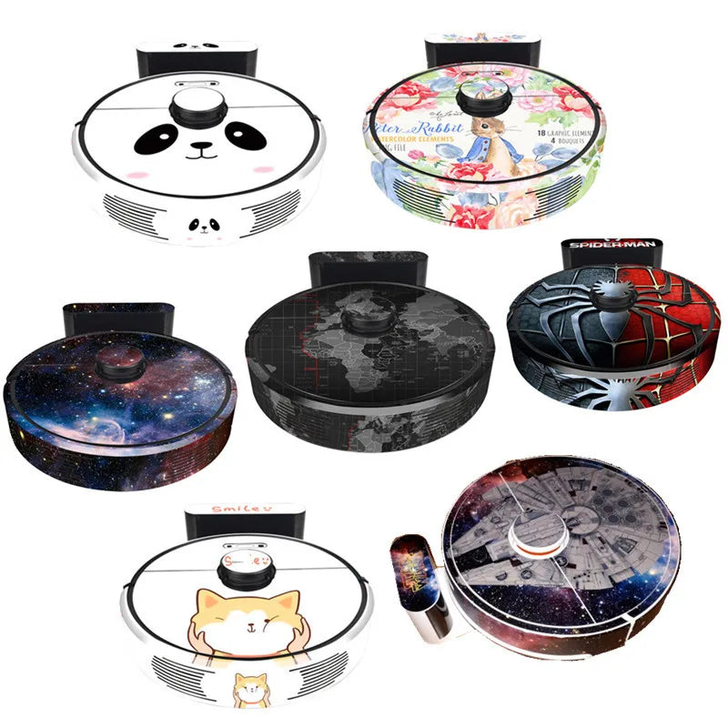 Cute Sticker for xiaomi robot Vacuum Cleaner Roborock S6 S60 S65 T6 Protective Film Sticker Paper Cleaner Parts not brush filter