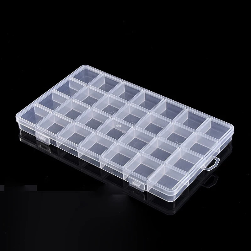 28-Compartment Plastic Organizer Box for Small Items Jewelry Beads Hardware Accessories Separation Tray Storage Container