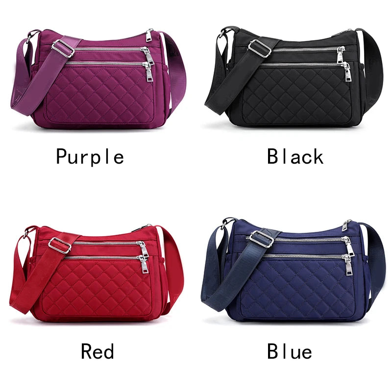 Yogodlns Women Nylon Shoulder Bag Waterproof Multi-pocket Zipper Bag Ladies Travel Messenger Bag For Designer Bolsa Feminina