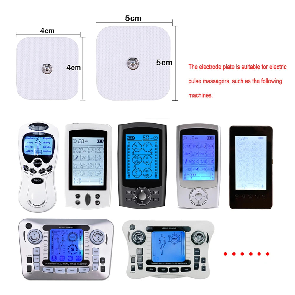 Electrostimulation Patches Tens Electrode Pads  for EMS Muscle Stimulator Electric Massager Replacement Conductive Gel Sticker